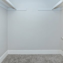 Oversized carperted closet in one bedroom at Carlson Apartments, located in Colorado Springs, CO